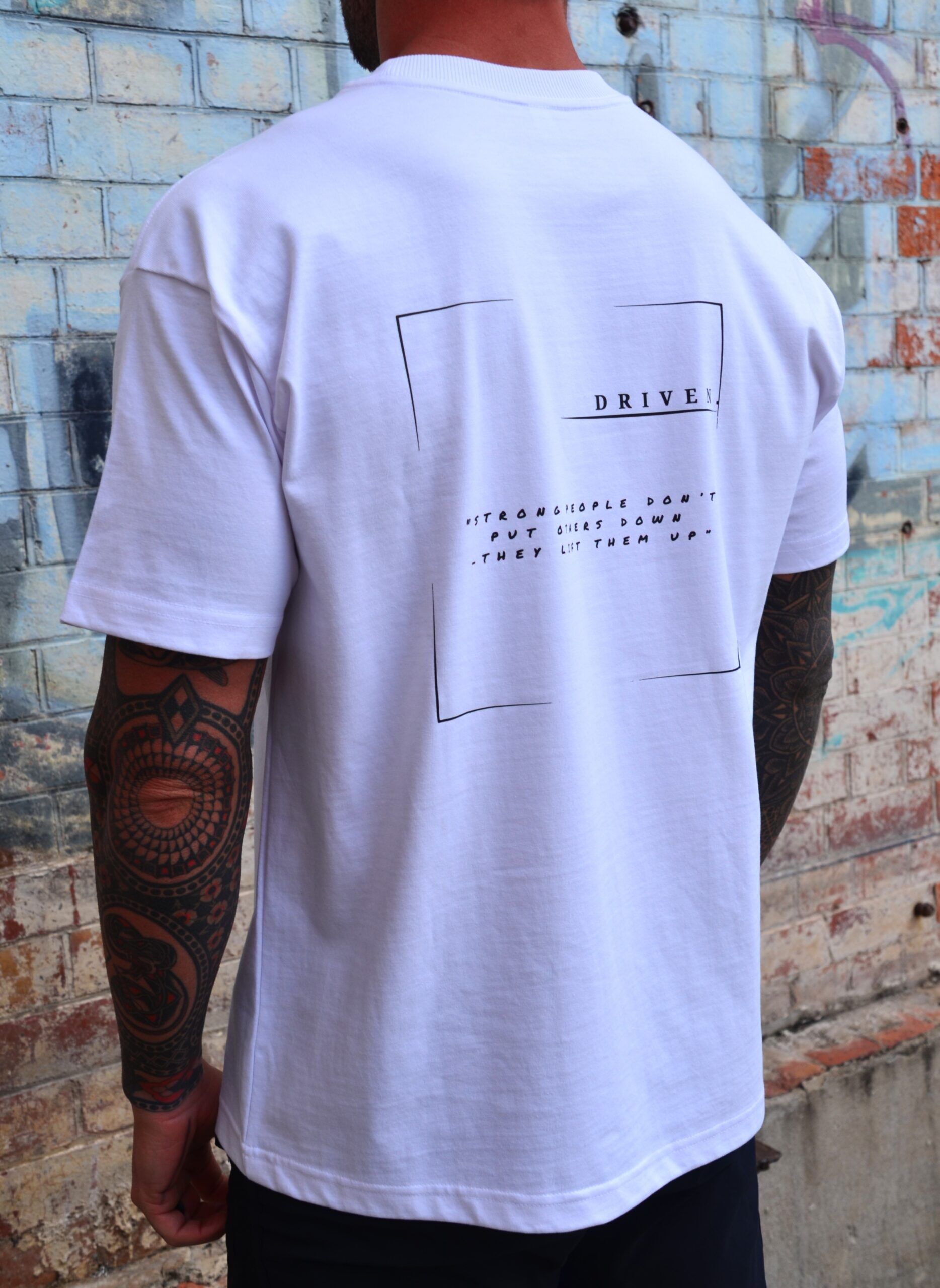 Oversized Tee - 'DRIVEN' - White - Image 2